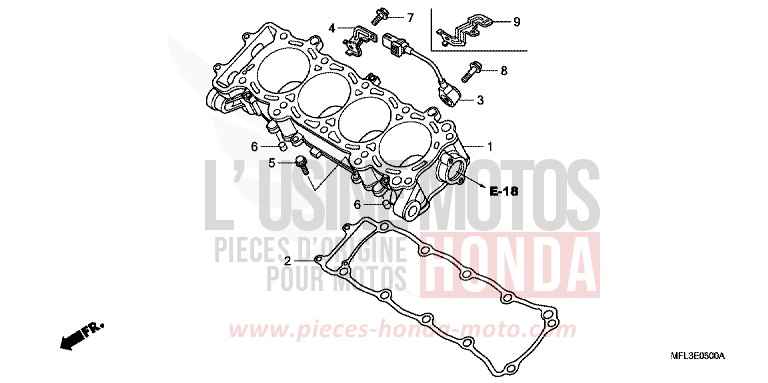 CYLINDRE von CBR1000RR "Fireblade" VIBRANT ORANGE (YR250HA) von 2011